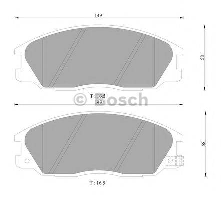 BOSCH 0986505099 Комплект гальмівних колодок, дискове гальмо