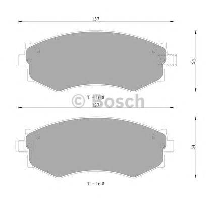 BOSCH 0986505224 Комплект гальмівних колодок, дискове гальмо