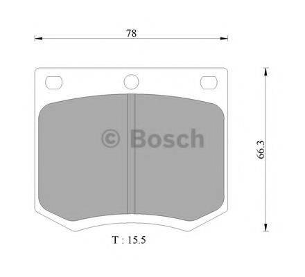 BOSCH 0986505284 Комплект гальмівних колодок, дискове гальмо