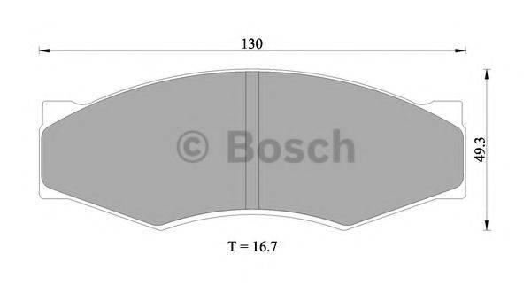 BOSCH 0986505344 Комплект гальмівних колодок, дискове гальмо