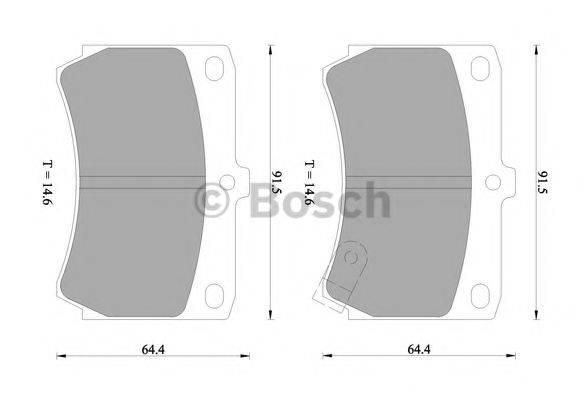 BOSCH 0986505355 Комплект гальмівних колодок, дискове гальмо