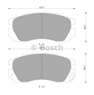 BOSCH 0986505365 Комплект гальмівних колодок, дискове гальмо