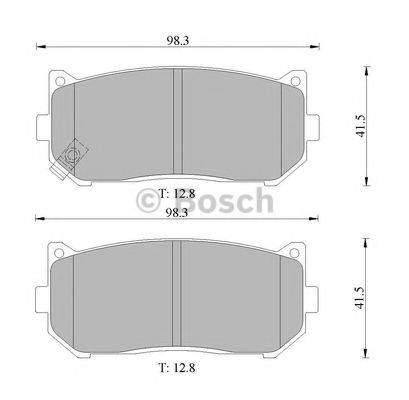 BOSCH 0986505661 Комплект гальмівних колодок, дискове гальмо