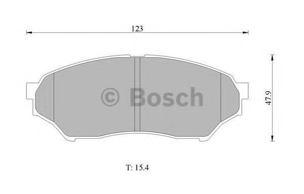 BOSCH 0986505669 Комплект гальмівних колодок, дискове гальмо