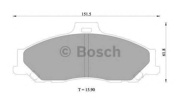 BOSCH 0986505681 Комплект гальмівних колодок, дискове гальмо