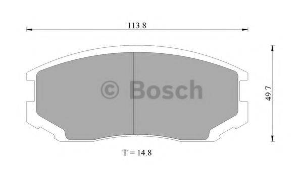 BOSCH 0986505693 Комплект гальмівних колодок, дискове гальмо