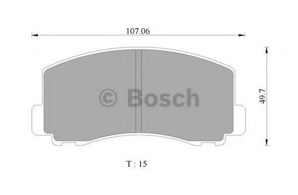 BOSCH 0986505782 Комплект гальмівних колодок, дискове гальмо