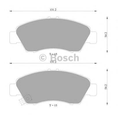 BOSCH 0986505940 Комплект гальмівних колодок, дискове гальмо