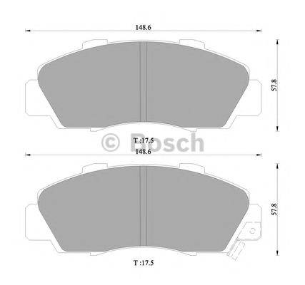 BOSCH 0986505956 Комплект гальмівних колодок, дискове гальмо