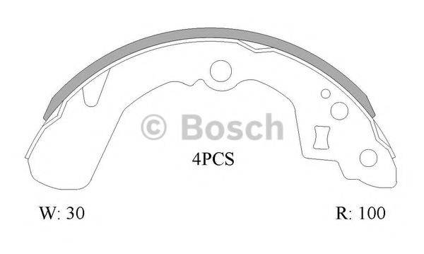 BOSCH 0986AB0875 Комплект гальмівних колодок