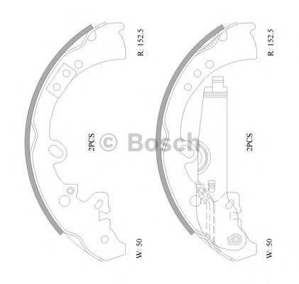 BOSCH 0986AB1548 Комплект гальмівних колодок