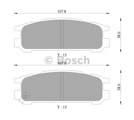 BOSCH 0986AB2052 Комплект гальмівних колодок, дискове гальмо