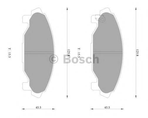 BOSCH 0986AB2257 Комплект гальмівних колодок, дискове гальмо