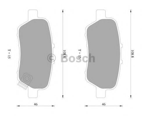 BOSCH 0986AB2264 Комплект гальмівних колодок, дискове гальмо