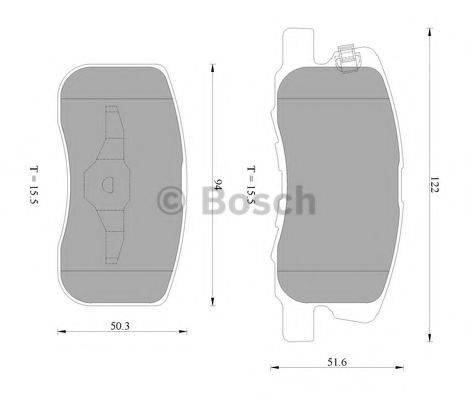 BOSCH 0986AB2287 Комплект гальмівних колодок, дискове гальмо