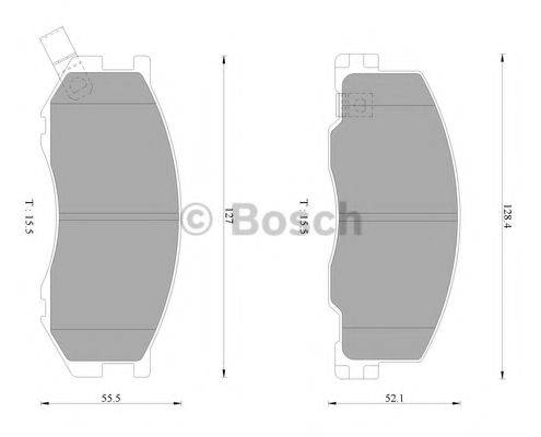 BOSCH 0986AB2333 Комплект гальмівних колодок, дискове гальмо