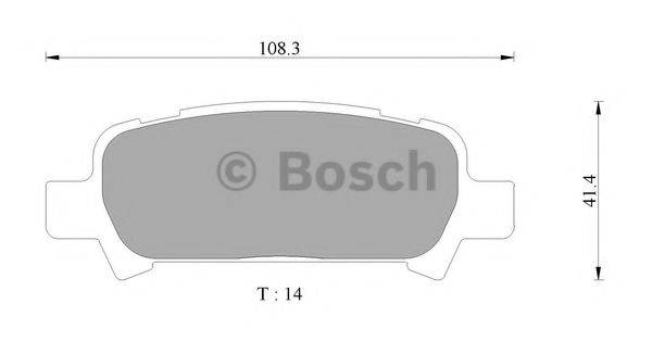 BOSCH 0986AB2334 Комплект гальмівних колодок, дискове гальмо