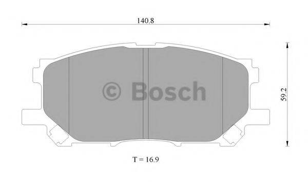 BOSCH 0986AB2391 Комплект гальмівних колодок, дискове гальмо