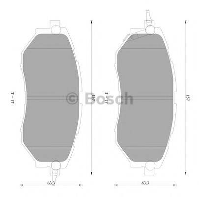 BOSCH 0986AB2393 Комплект гальмівних колодок, дискове гальмо