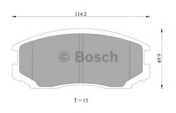 BOSCH 0986AB2407 Комплект гальмівних колодок, дискове гальмо