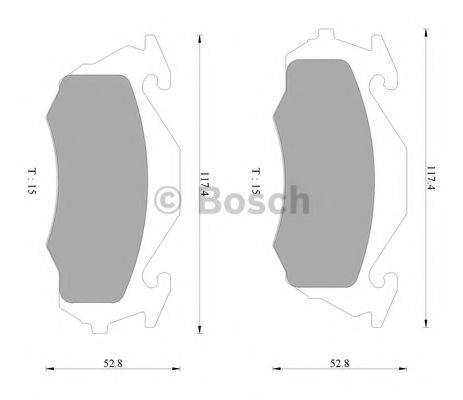 BOSCH 0986AB2433 Комплект гальмівних колодок, дискове гальмо