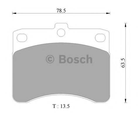 BOSCH 0986AB2435 Комплект гальмівних колодок, дискове гальмо