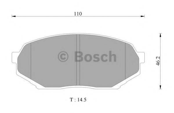 BOSCH 0986AB2438 Комплект гальмівних колодок, дискове гальмо