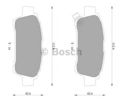 BOSCH 0986AB2673 Комплект гальмівних колодок, дискове гальмо