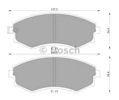 BOSCH 0986AB3027 Комплект гальмівних колодок, дискове гальмо