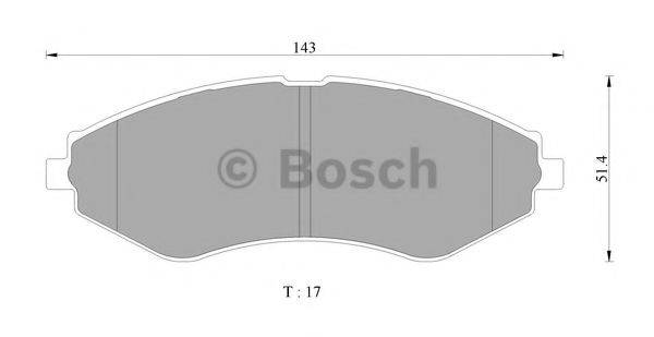 BOSCH 0986AB3032 Комплект гальмівних колодок, дискове гальмо