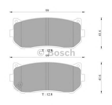 BOSCH 0986AB3069 Комплект гальмівних колодок, дискове гальмо