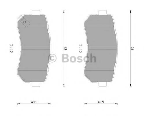 BOSCH 0986AB3099 Комплект гальмівних колодок, дискове гальмо