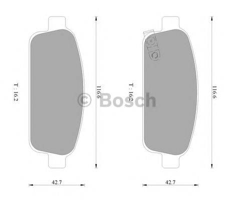 BOSCH 0986AB3103 Комплект гальмівних колодок, дискове гальмо