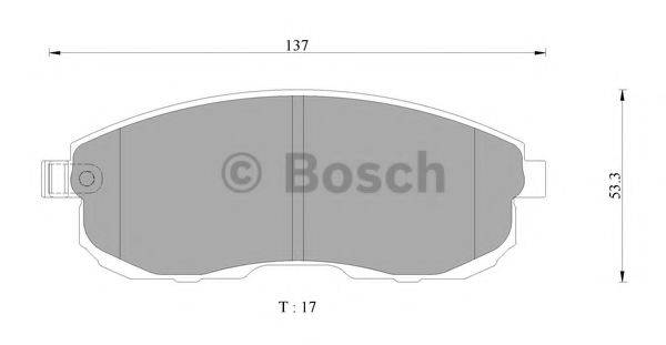 BOSCH 0986AB3120 Комплект гальмівних колодок, дискове гальмо