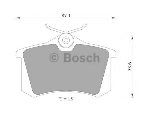 BOSCH 0986AB4436 Комплект гальмівних колодок, дискове гальмо