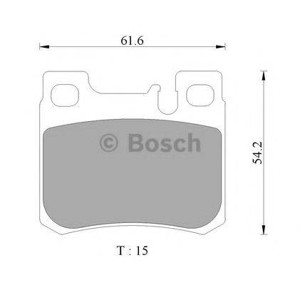 BOSCH 0986AB4444 Комплект гальмівних колодок, дискове гальмо