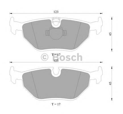 BOSCH 0986AB4450 Комплект гальмівних колодок, дискове гальмо