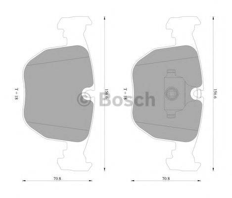 BOSCH 0986AB4556 Комплект гальмівних колодок, дискове гальмо