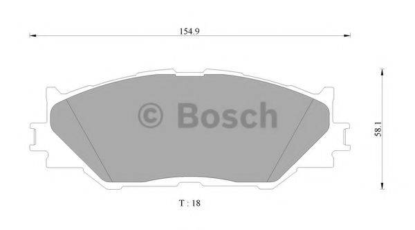 BOSCH 0986AB4584 Комплект гальмівних колодок, дискове гальмо