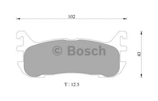 BOSCH 0986AB9070 Комплект гальмівних колодок, дискове гальмо