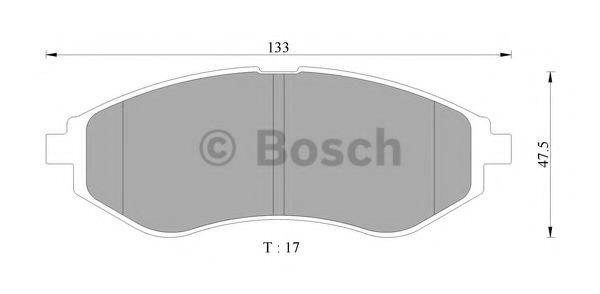 BOSCH 0986AB9104 Комплект гальмівних колодок, дискове гальмо