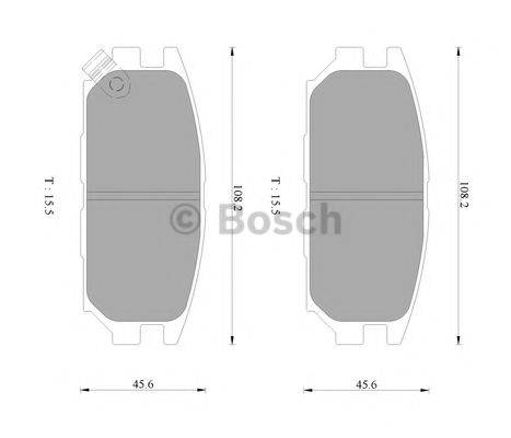 BOSCH 0986AB9226 Комплект гальмівних колодок, дискове гальмо