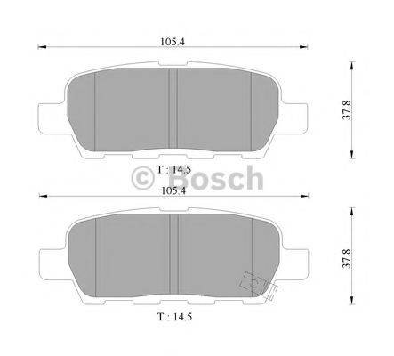 BOSCH 0986AB9283 Комплект гальмівних колодок, дискове гальмо