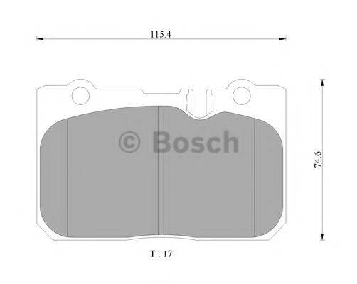 BOSCH 0986AB9325 Комплект гальмівних колодок, дискове гальмо