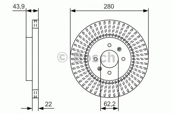 BOSCH 0986479B05 гальмівний диск