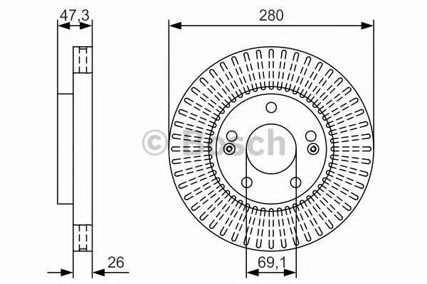 BOSCH 0986479U10 гальмівний диск