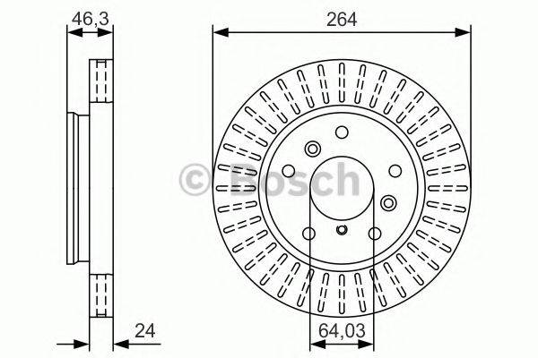 BOSCH 0986479U26 гальмівний диск