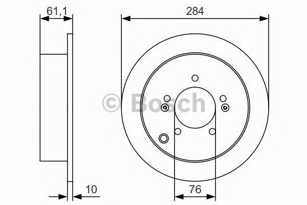 BOSCH 0986479U37 гальмівний диск