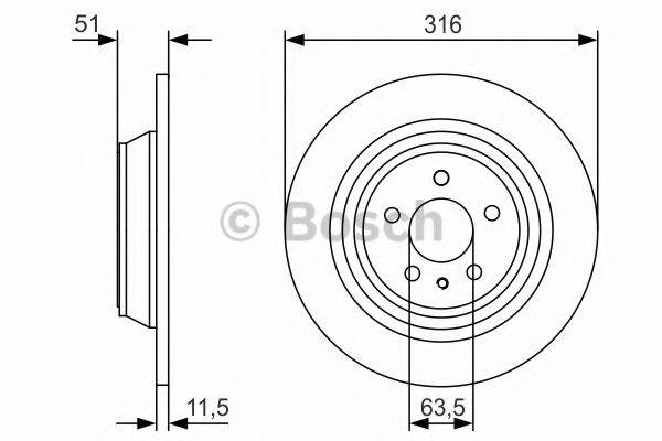 BOSCH 0986479V24 гальмівний диск