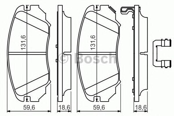 BOSCH 0986494632 Комплект гальмівних колодок, дискове гальмо